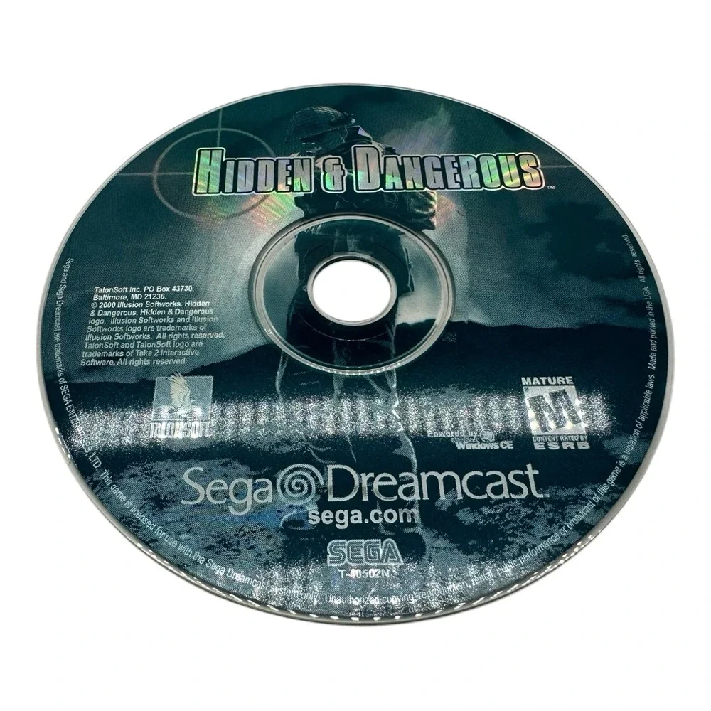 Hidden & Dangerous (Sega Dreamcast 2000) -‎ Tested - Authentic Disc Only